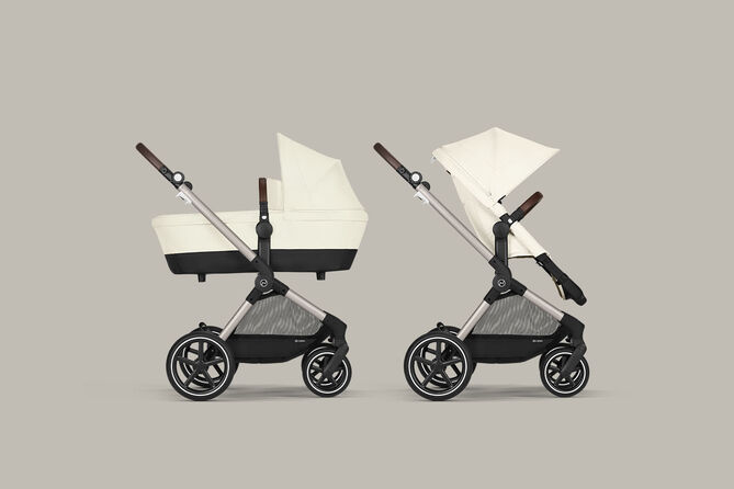 CYBEX Eos Lux in Seashell Beige auf taupe Rahmen