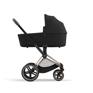  CYBEX Platinum Pushchair Priam Lux Carry Cot shown on Priam Frame