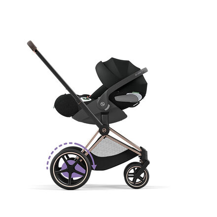 CYBEX Platinum Stroller Cloud T i-Size shown on e-Priam Frame