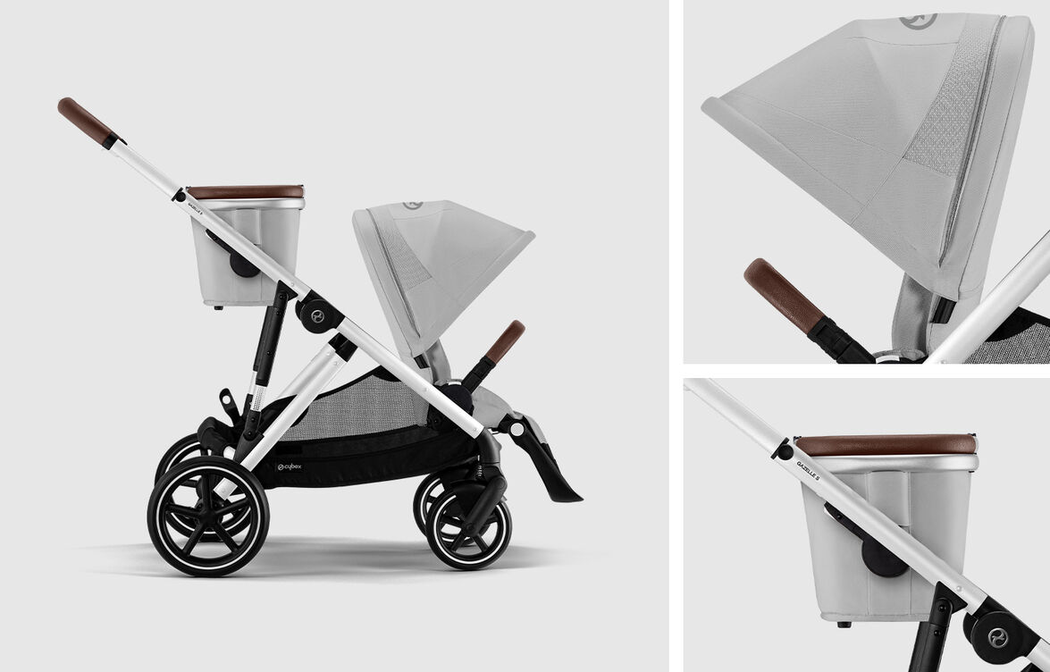 Order the Cybex Gazelle S Duo Stroller - Silver Frame online - Baby Plus