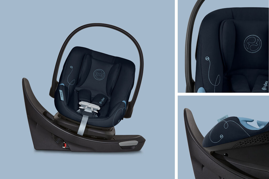 Cybex - Aton G Swivel Infant Car Seat, Moon Black