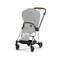 CYBEX Mios Frame - Chrome With Brown Details in Chrome With Brown Details large image number 2 Small
