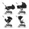 CYBEX Eezy S Twist 2 - Deep Black (châssis Silver) in Deep Black (Silver Frame) large numéro d’image 6 Petit