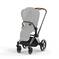 CYBEX Priam Frame - Chrome With Brown Details in Chrome With Brown Details large image number 2 Small