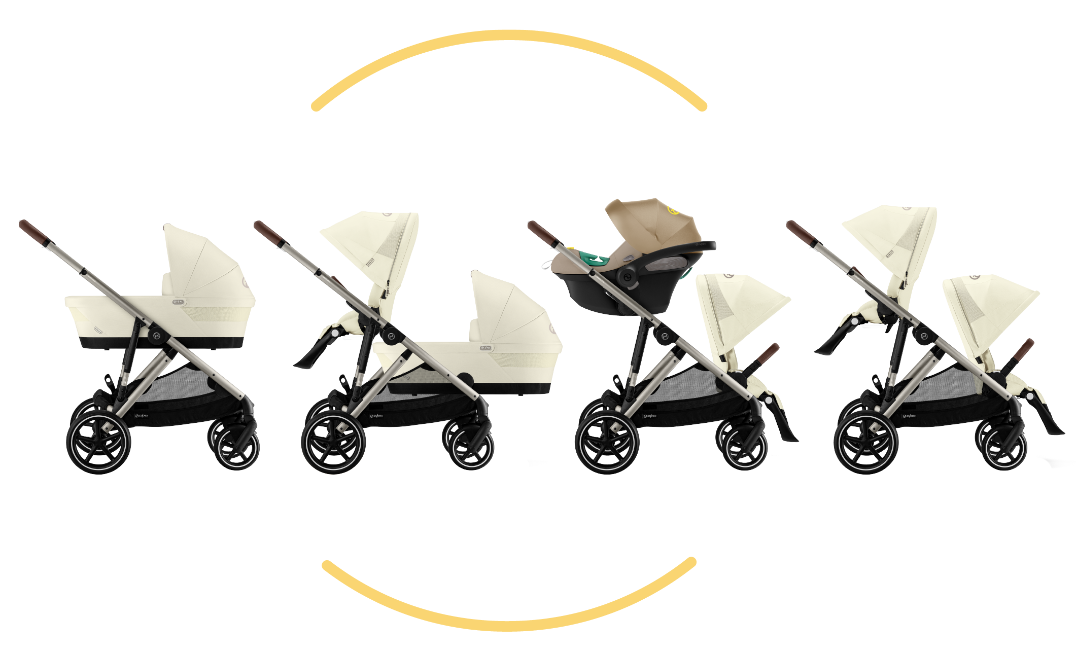 CYBEX Gazelle S Jumeaux - Poussette (6+) avec deux siège auto - Pliage  compact - châssis noir - Gris - Cdiscount Puériculture & Eveil bébé