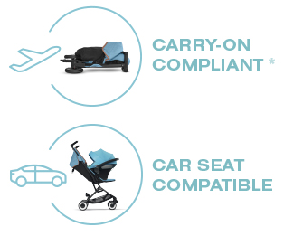  CYBEX Libelle 2 Ultra Compact and Lightweight Baby Pockit  Travel Stroller with UPF 50+ Sun Canopy for Babies and Toddlers - Carry-On  Luggage Compliant - Compatible with CYBEX Car Seats,Moon